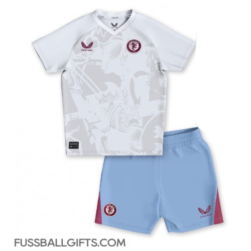 Aston Villa Fußballbekleidung Auswärtstrikot Kinder 2023-24 Kurzarm (+ kurze hosen)